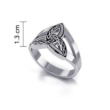 Braided Celtic Triquetra Sterling Silve Ring TRI657